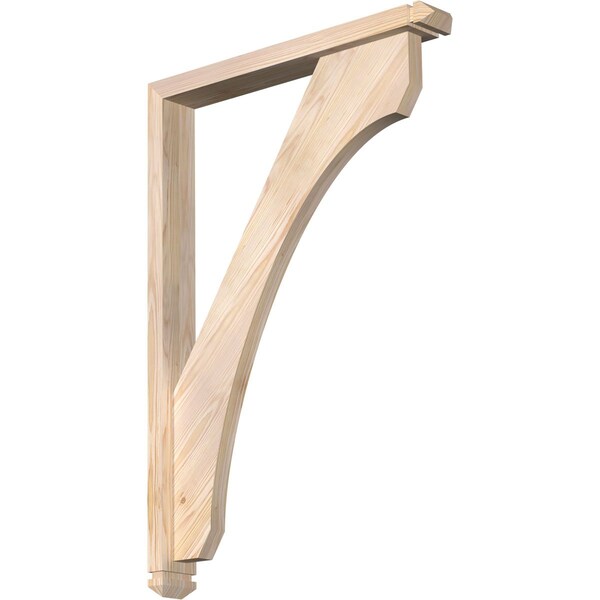 Ekena Millwork Legacy Arts and Crafts Smooth Bracket w/ Offset Brace, Douglas Fir, 3 1/2"W x 26"D x 38"H BKT0402X26X38LEC03SDF - main
